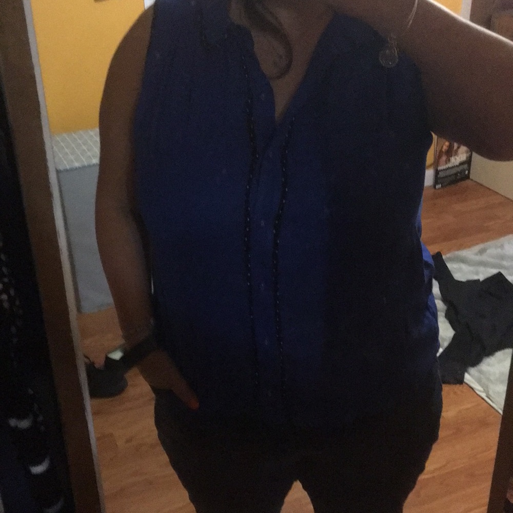 Dark blue blouse